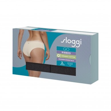 Kelnaitės Sloggi Go Ribbed Hipster C2P 0004 1