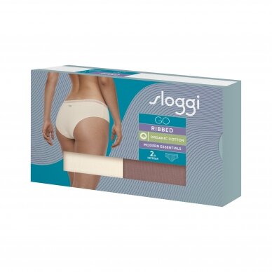 Kelnaitės Sloggi Go Ribbed Hipster C2P M003 1